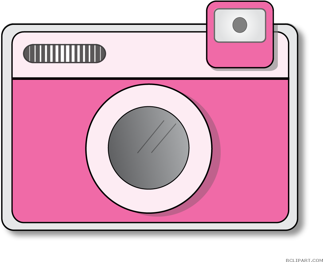 Pink Camera Clipart - Camera Clipart (1200x900), Png Download