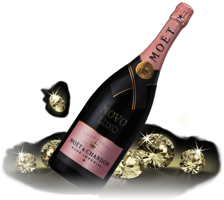 Order Your Moët & Chandon Custom Bottle With Swarovski - Moet And Chandon - Brut Rose Champagne Imperial Nv (929x880), Png Download