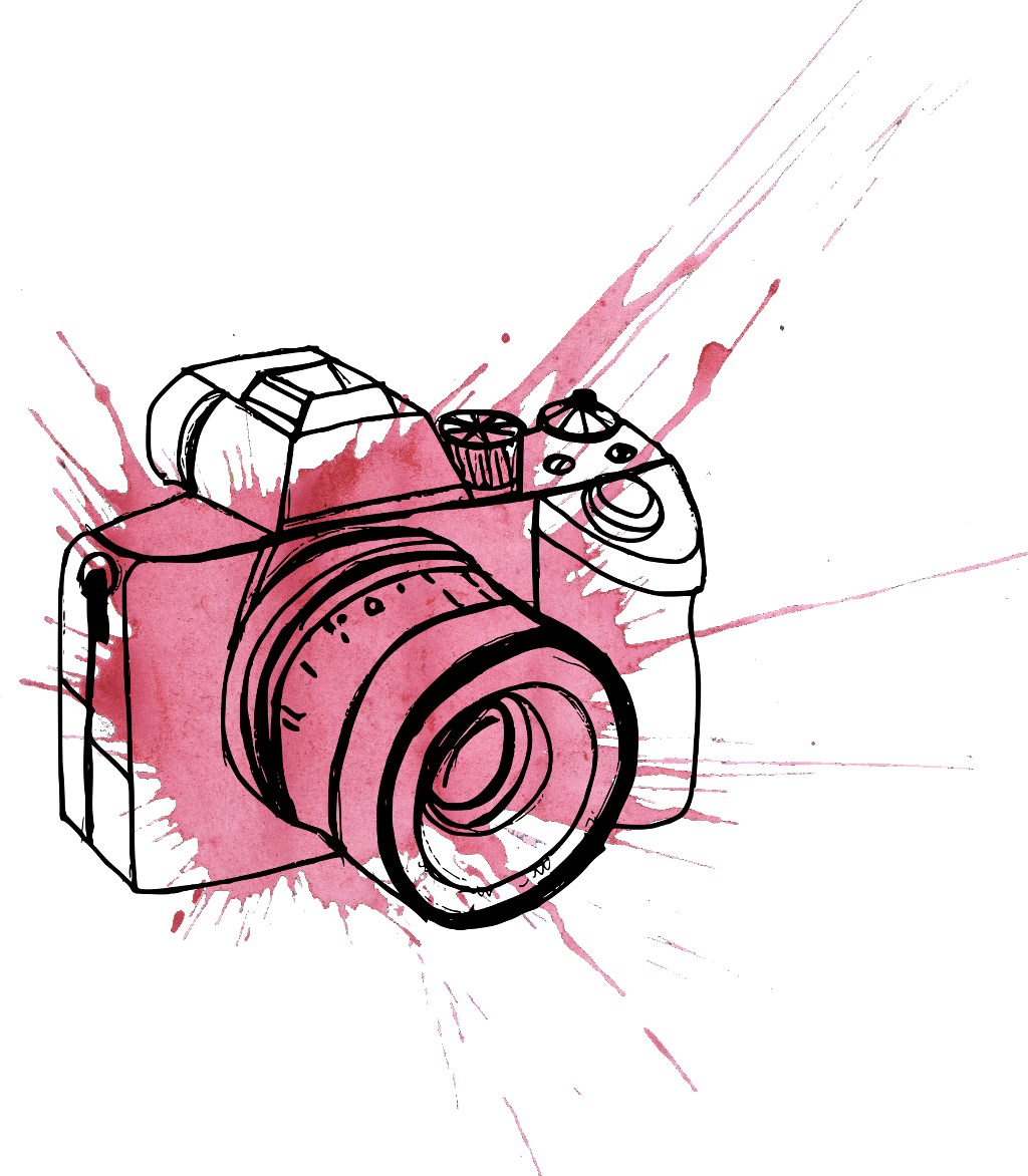 Ftestickers Camera Watercolor Stain Splash Paint Painti - Camera (1024x1172), Png Download