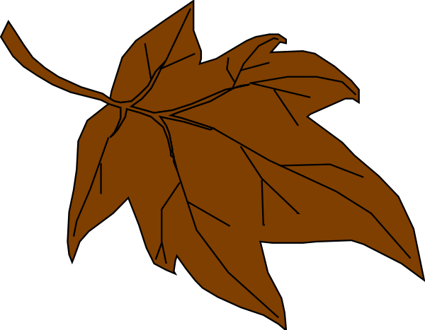 How To Set Use Brown Autumn Leaf Svg Vector (600x467), Png Download