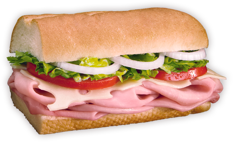 Ham & Swiss - Ham And Cheese Sandwich (745x455), Png Download