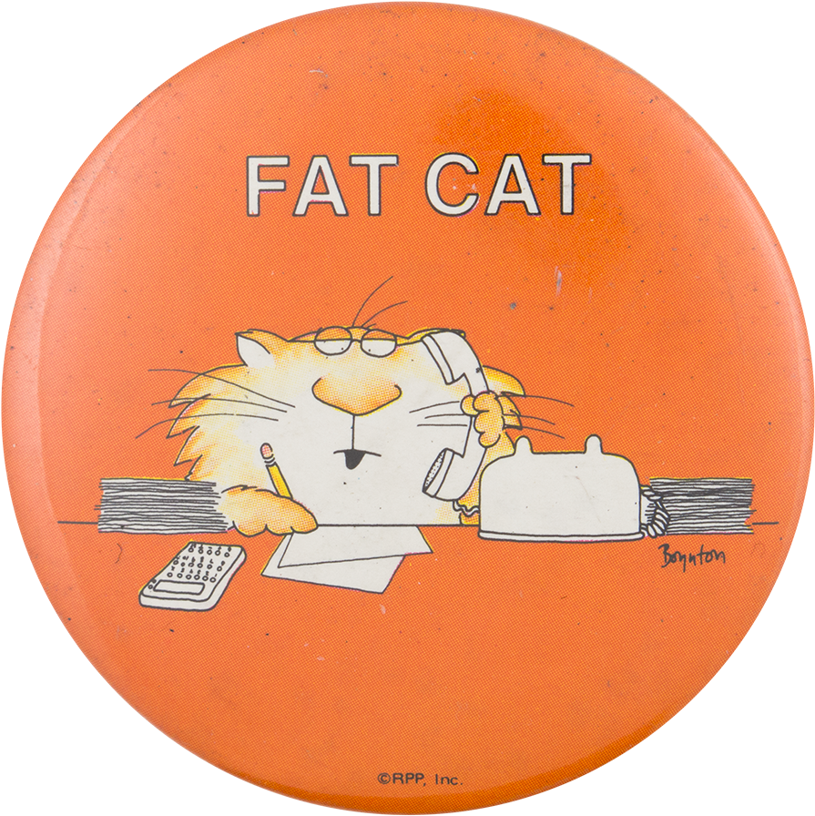 Sandra Boynton's Fat Cat Humorous Button Museum - Sandra Boynton (1000x999), Png Download