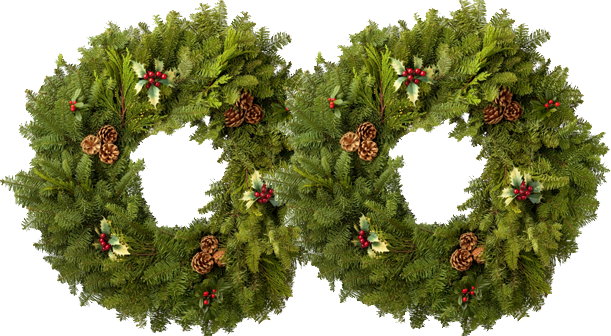 Christmas Greenery Fundraiser - Wreath (611x336), Png Download