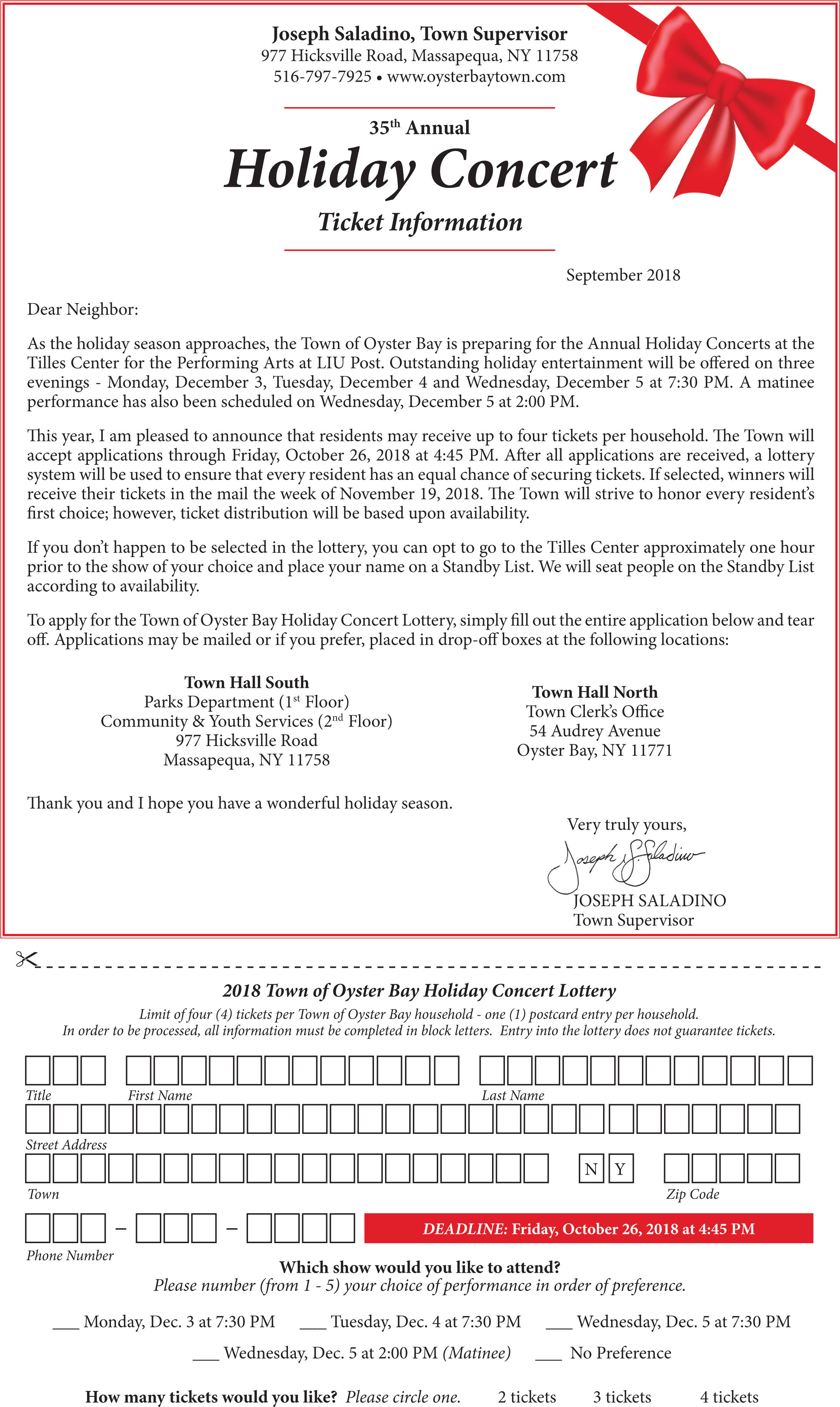 Saladino Invites Residents To Enter Holiday Concert - Concert (2404x3979), Png Download