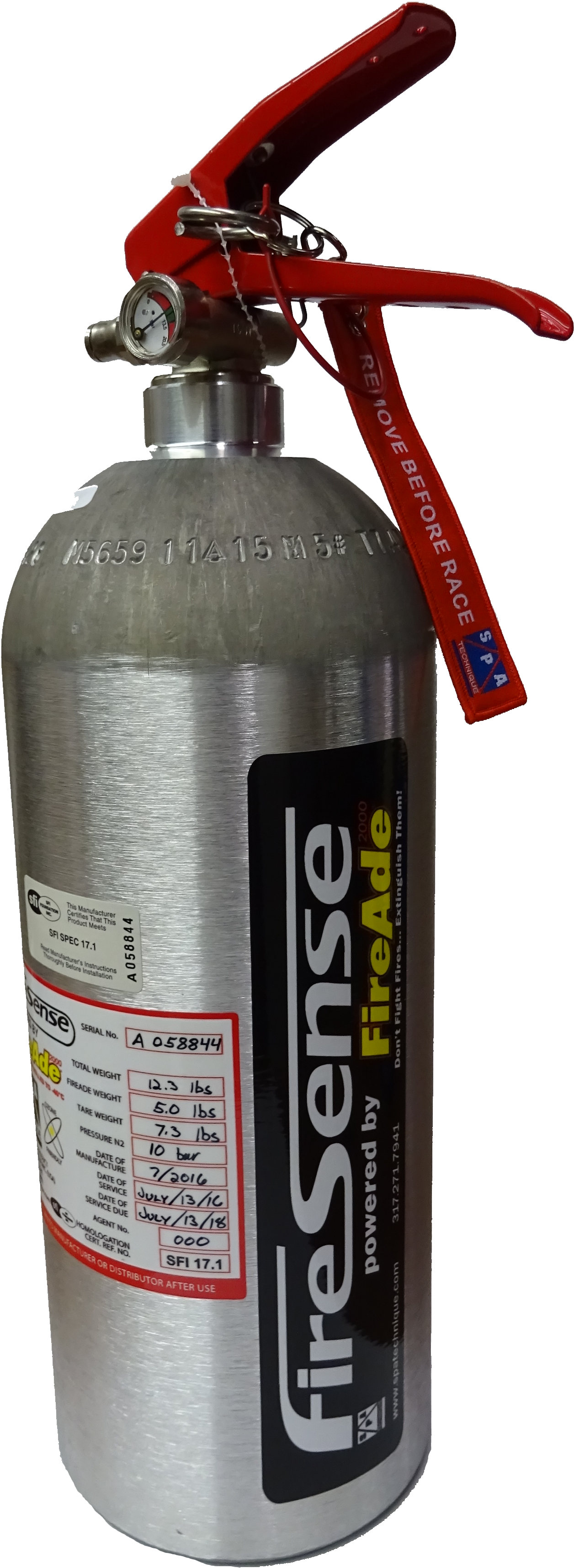 Spa Fireade 5lb Extinguisher - Mechanical System (2056x3648), Png Download