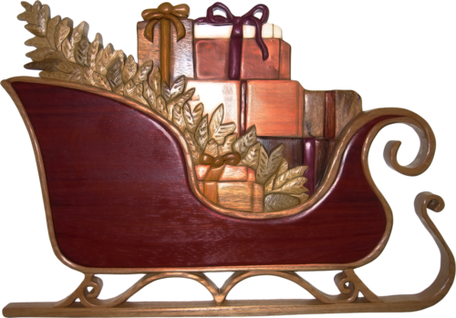 Cg Christmas Gift Janett El - Santa Sleigh (500x349), Png Download