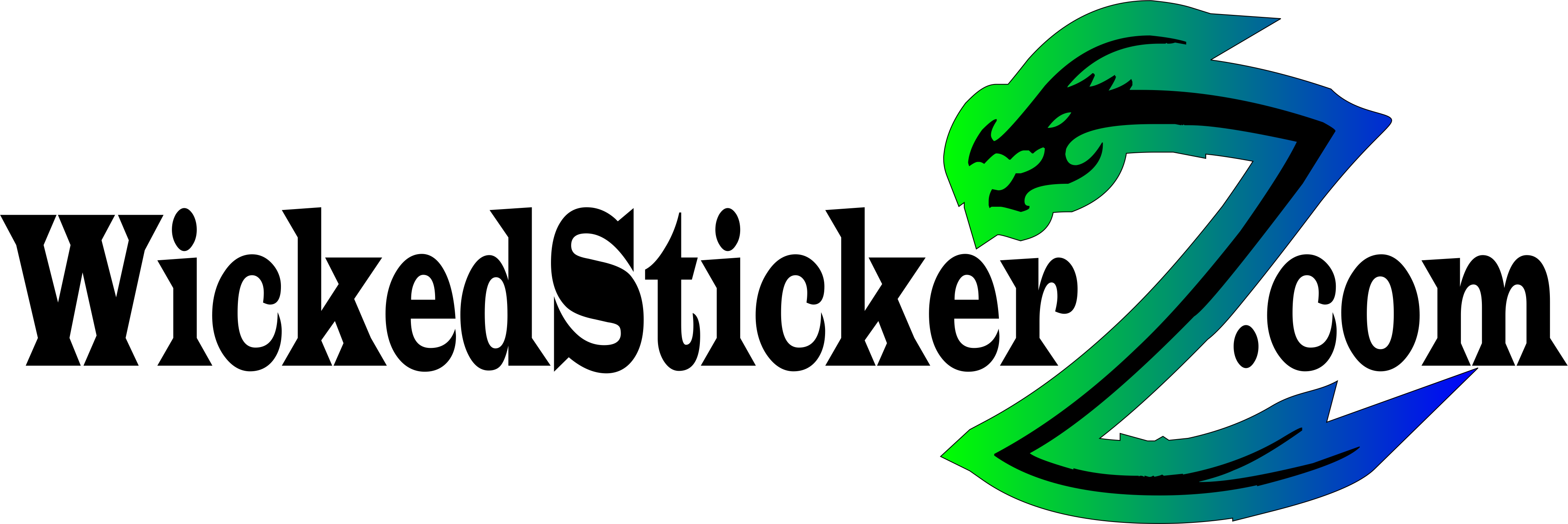 Wicked Stickerz And More, Llc (3896x1303), Png Download