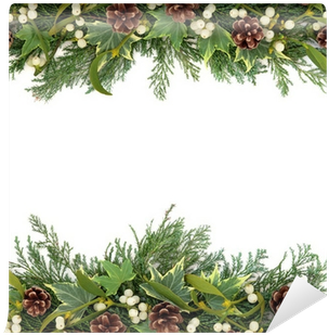 Free Christmas Floral Border (400x400), Png Download