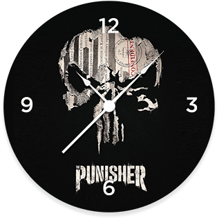 Netflix Marvel Punisher Skull Round Wall Clock - Iphone 7 Punisher (360x360), Png Download
