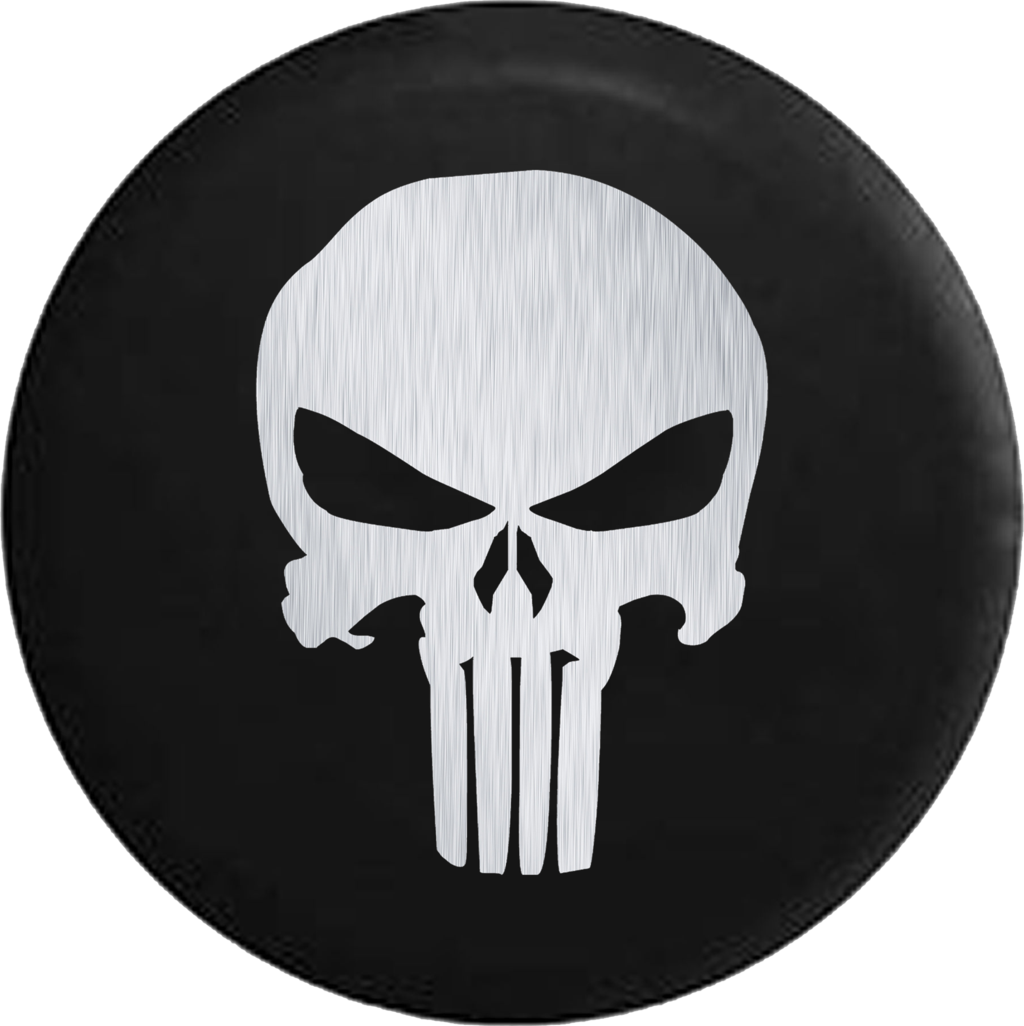 Brushed Aluminum American Patriot Punisher Skull - Punisher Skull (1024x1026), Png Download