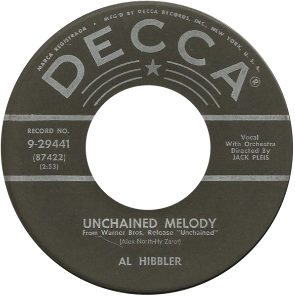 Unchained Melody By Al Hibbler Us Vinyl - Haley Rock Around The Clock (597x599), Png Download