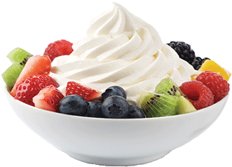 Download - Fruit Salad With Frozen Yogurt (437x299), Png Download