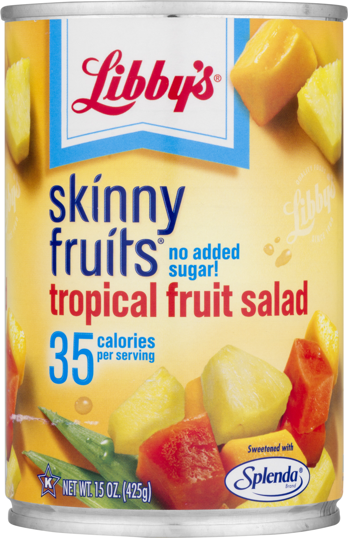 Libbys Skinny Fruits Chunk Pineapple - 20 Oz Can (1800x1800), Png Download