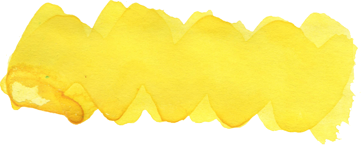 22 Yellow Watercolor Brush Stroke - Maidenhair Tree (1234x524), Png Download