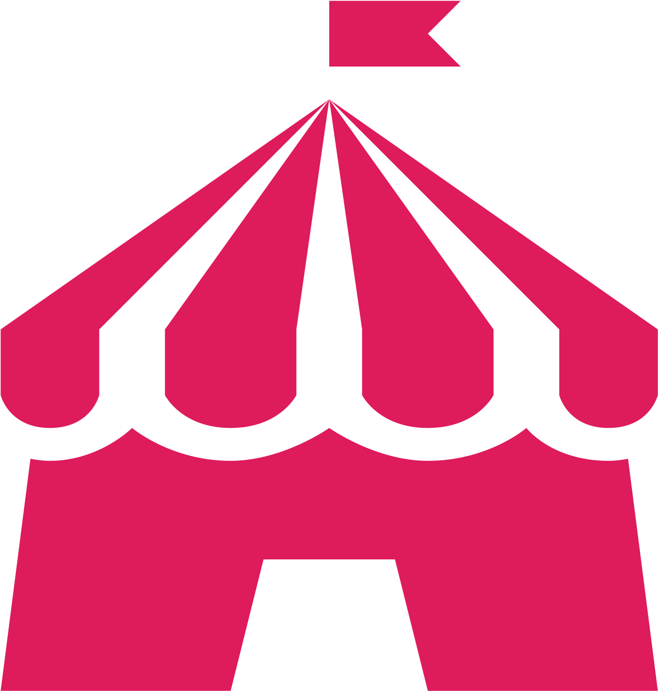 German Tent - Circus Tent Clipart Black And White (1600x1600), Png Download