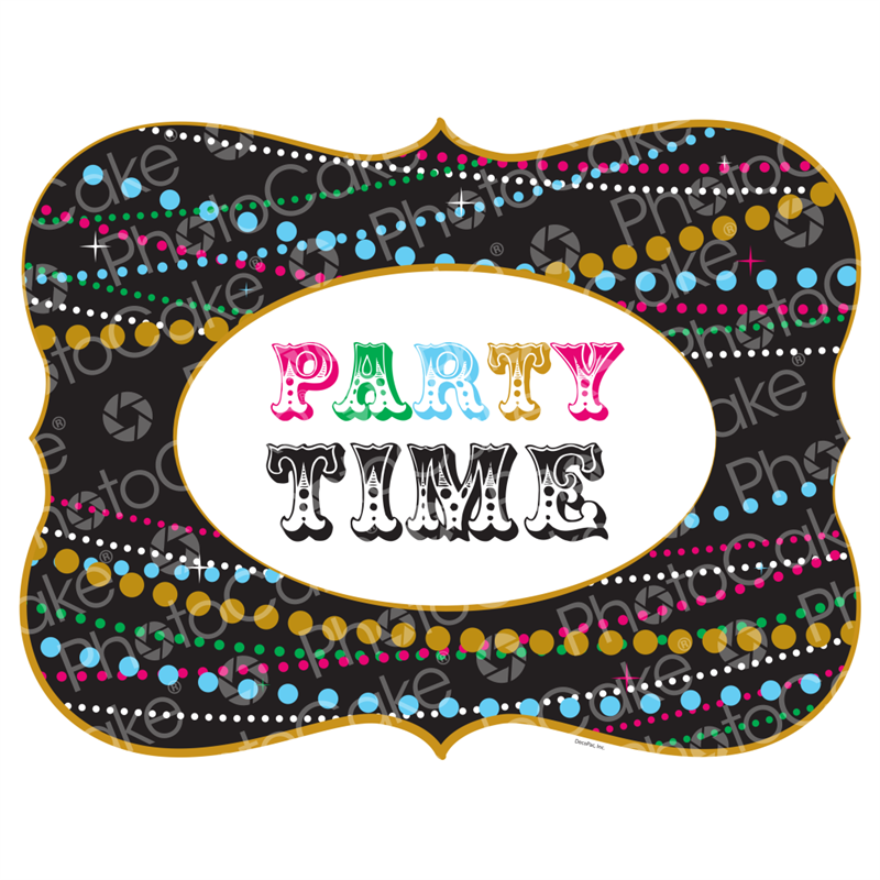 Party Time - Image - Label (800x800), Png Download