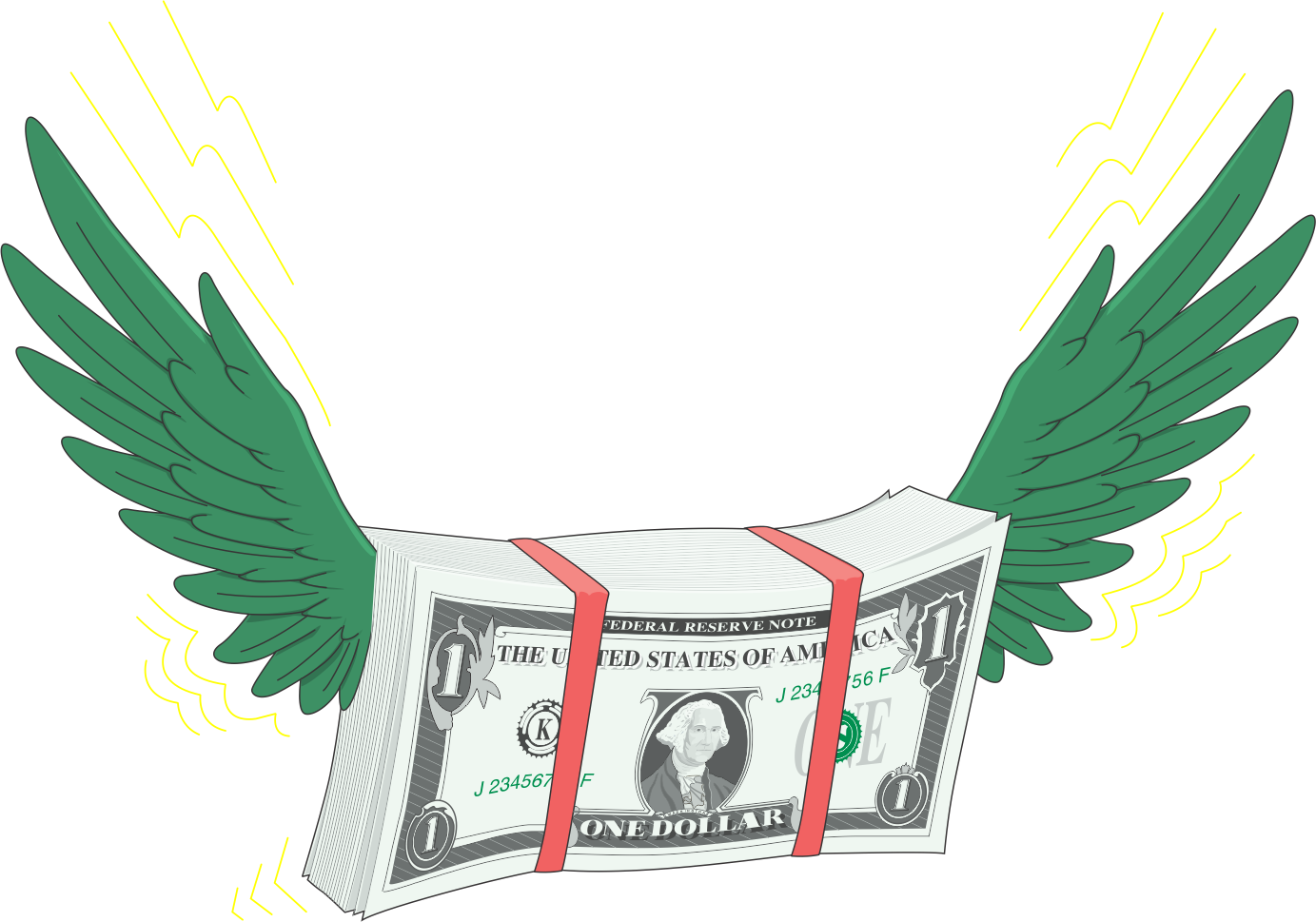 Atualizando A Nova Realidade - Money Fly Away Gif (1383x969), Png Download