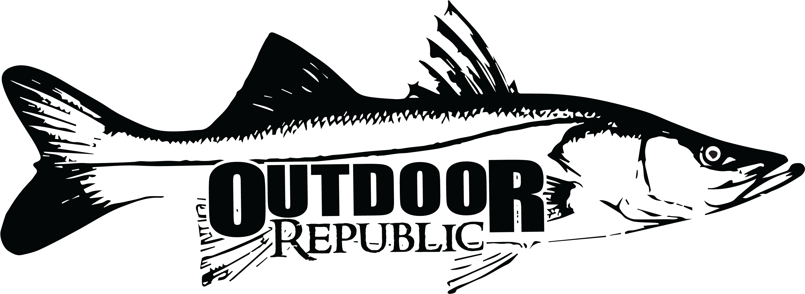 Requiem Sharks, Shark, Logo, Fish, Black And White - Billfish (3177x1157), Png Download