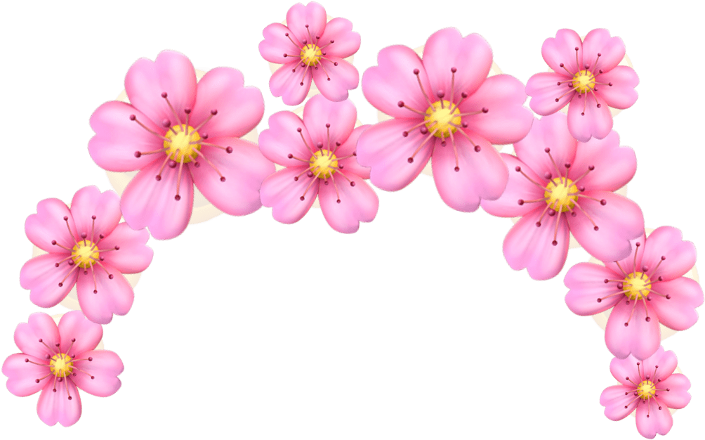 Download Pink Flower Crown Emoji Pinkfloweremojicrown Remixit Blue
