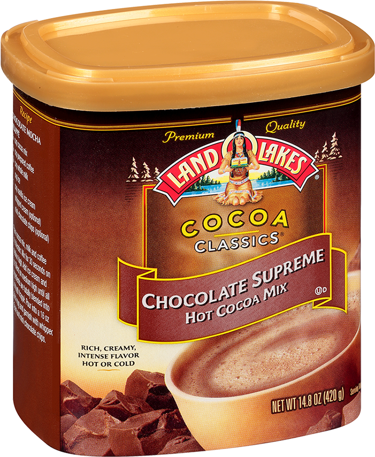 Land O Lakes® Cocoa Classics Chocolate Supreme Canister - Land O Lakes (900x900), Png Download