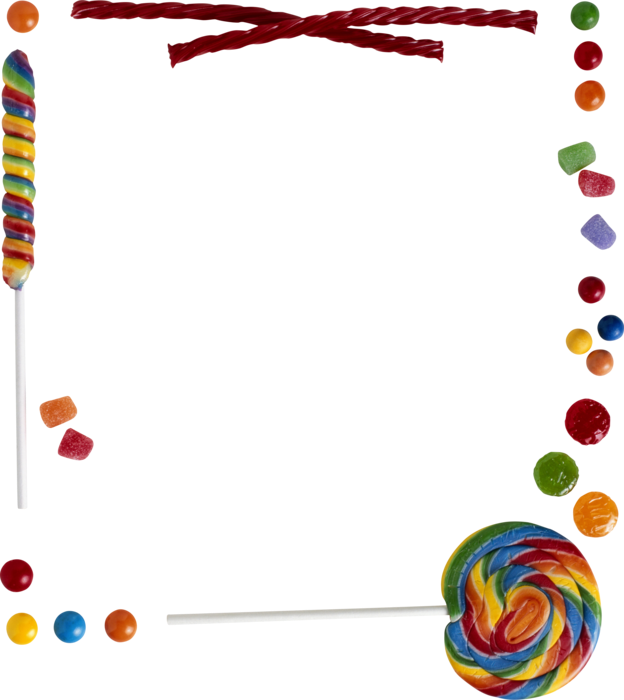 Dessert Frames Candies (624x700), Png Download