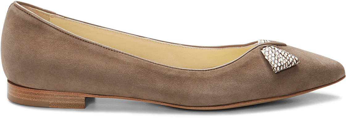 Color - Taupe Suede - Ballet Flat (1260x1260), Png Download