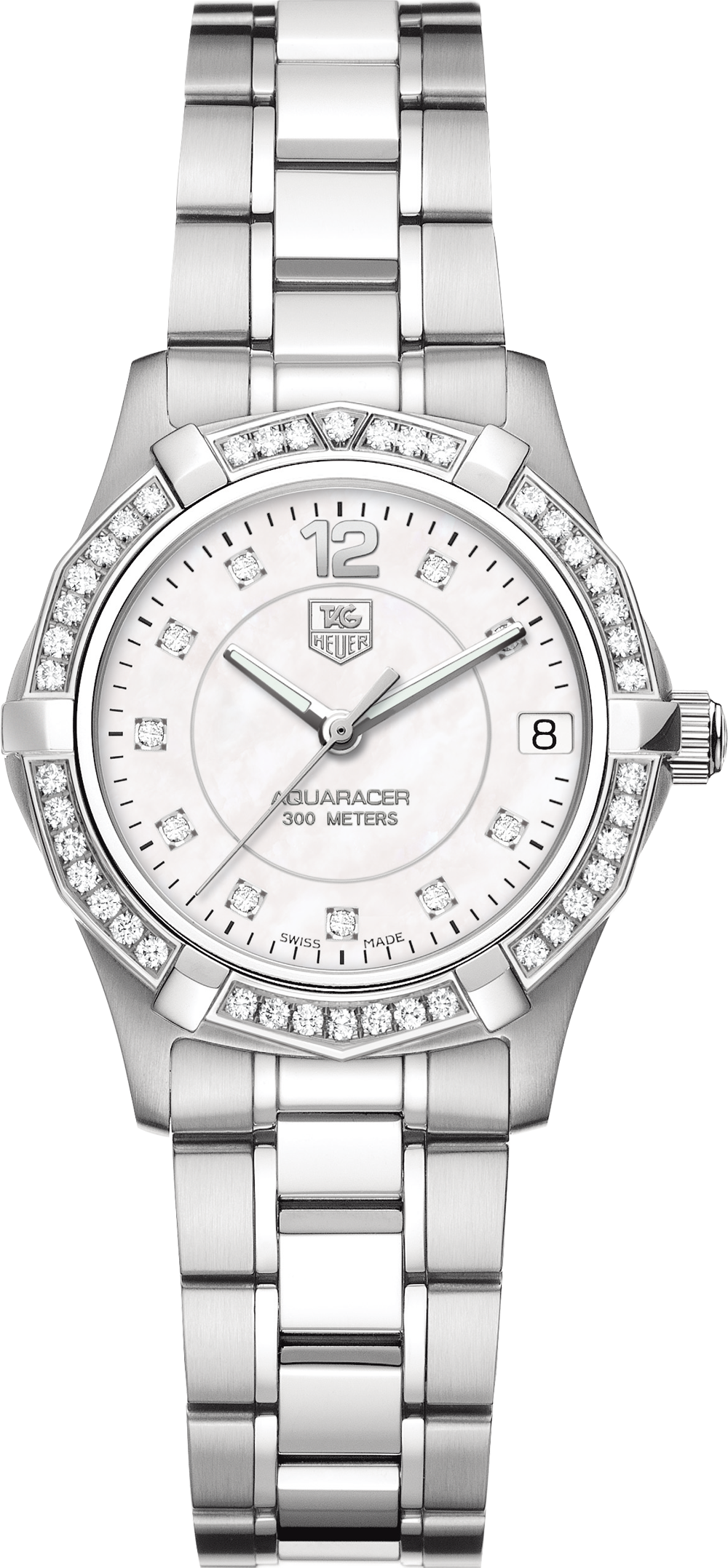 Reloj Aquaracer Diamantes Tagheuer - Waf1312 Ba0817 Tag Heuer (1000x2155), Png Download