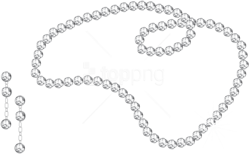 Free Png Download Diamond Necklace And Earringspicture - Necklace And Earrings Png (850x537), Png Download