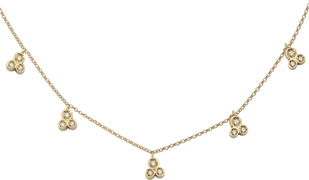 Colar Ouro Amarelo E Diamantes - Necklace (1200x1200), Png Download