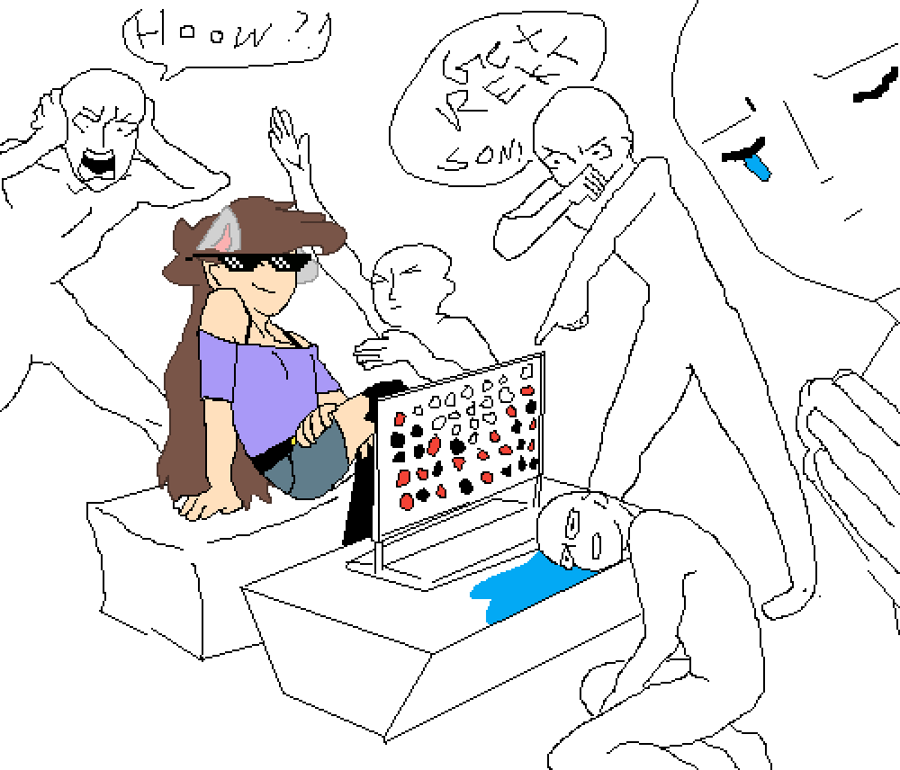 Game Night Drawing (1000x856), Png Download
