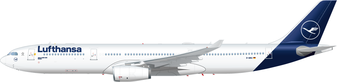 Airbus A319 Lufthansa (1140x276), Png Download