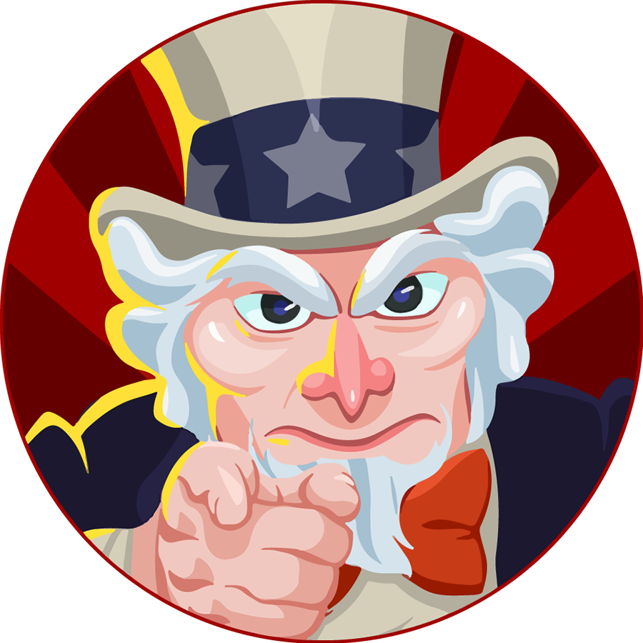 Io Skins Page - Agario Uncle Sam (900x900), Png Download