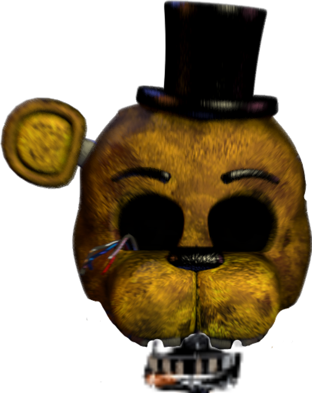 Eyelessmewtwo's Image - Golden Freddy Fnaf 2 Head (1024x1289), Png Download