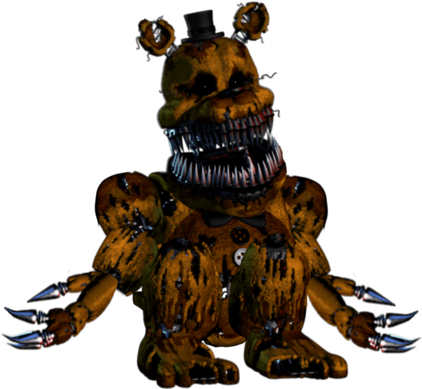 Nightmare Golden Freddy Version 2 Five - Fnaf Nightmare Golden Freddy (927x825), Png Download
