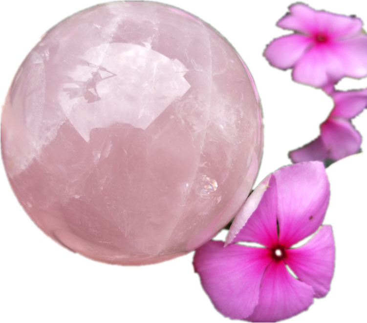 Large Pink Crystal Sphere Natural Specimen Rose Quartz - Impatiens (800x800), Png Download