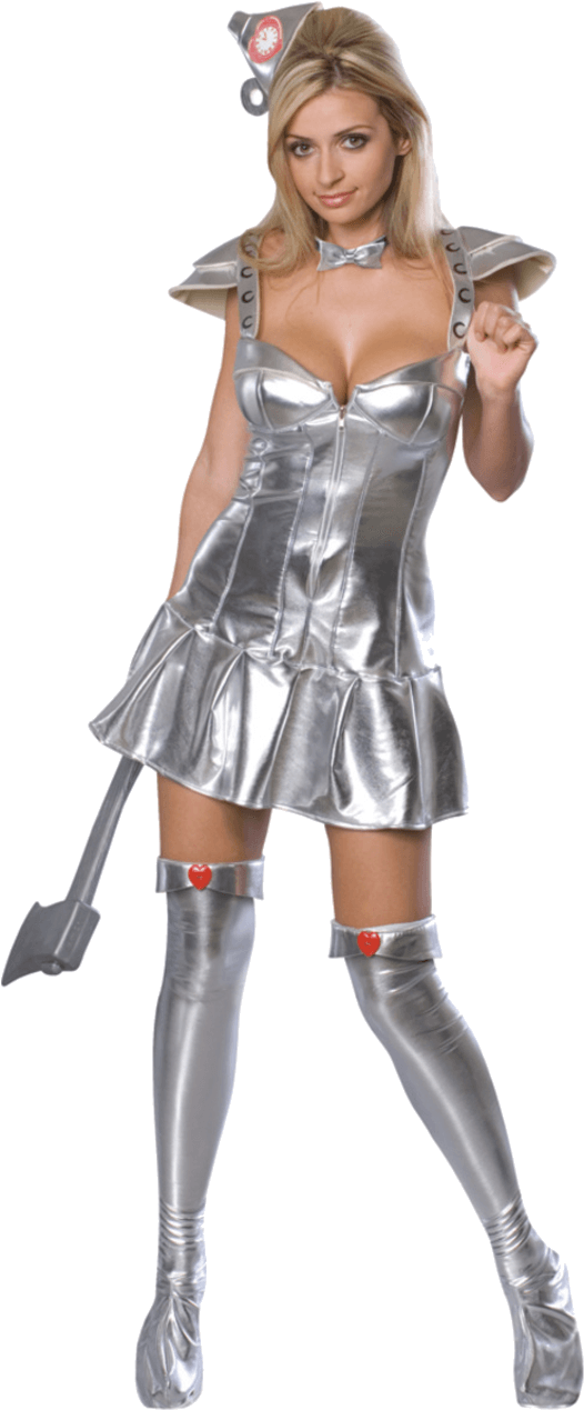 Details About Ladies Licensed Wizard Of Oz Tin Woman - Sexy Tin Man Costume (800x1268), Png Download