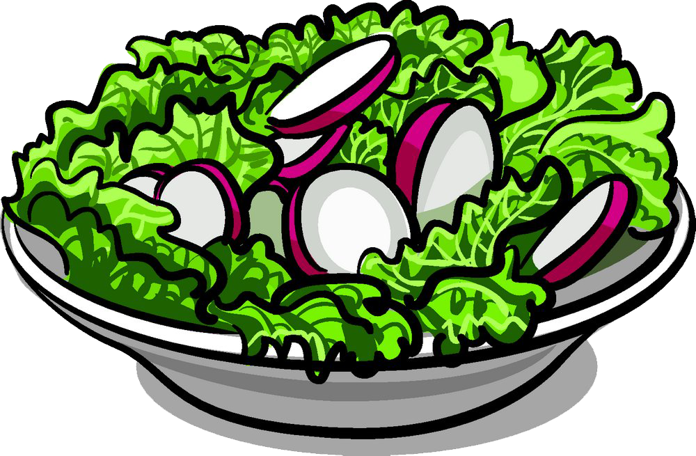 Vector Black And White Download Chef Chicken Clip Art - Salat Zeichnung (1000x655), Png Download