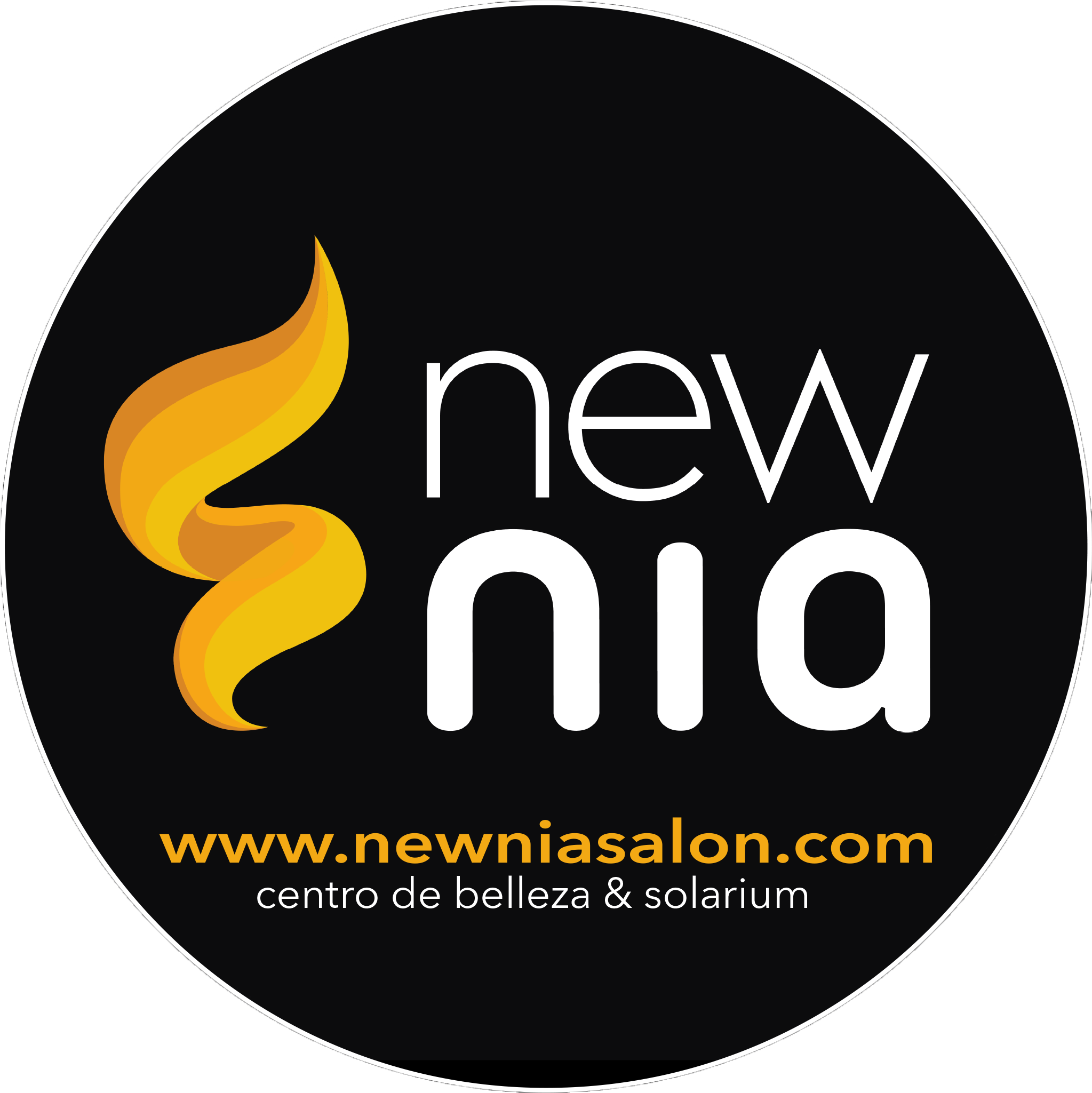 Newnia Logotipo Color Negro Circulo Transparente - Graphic Design (2916x2430), Png Download
