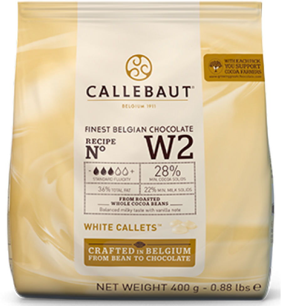 Moedas Branco 400g - Callebaut Chocolate Chips (1000x1000), Png Download