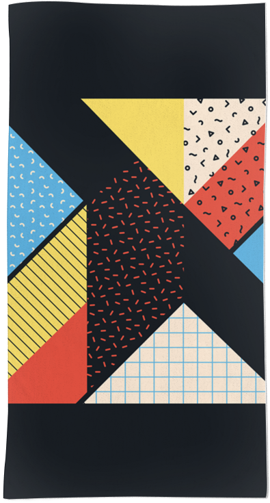 Toalha Retrometria Negro 2 De Renata Guimarãesna - Patchwork (800x800), Png Download