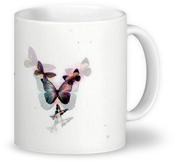 Caneca Ventre-borboletas De Ariel B - Coffee Cup (800x800), Png Download