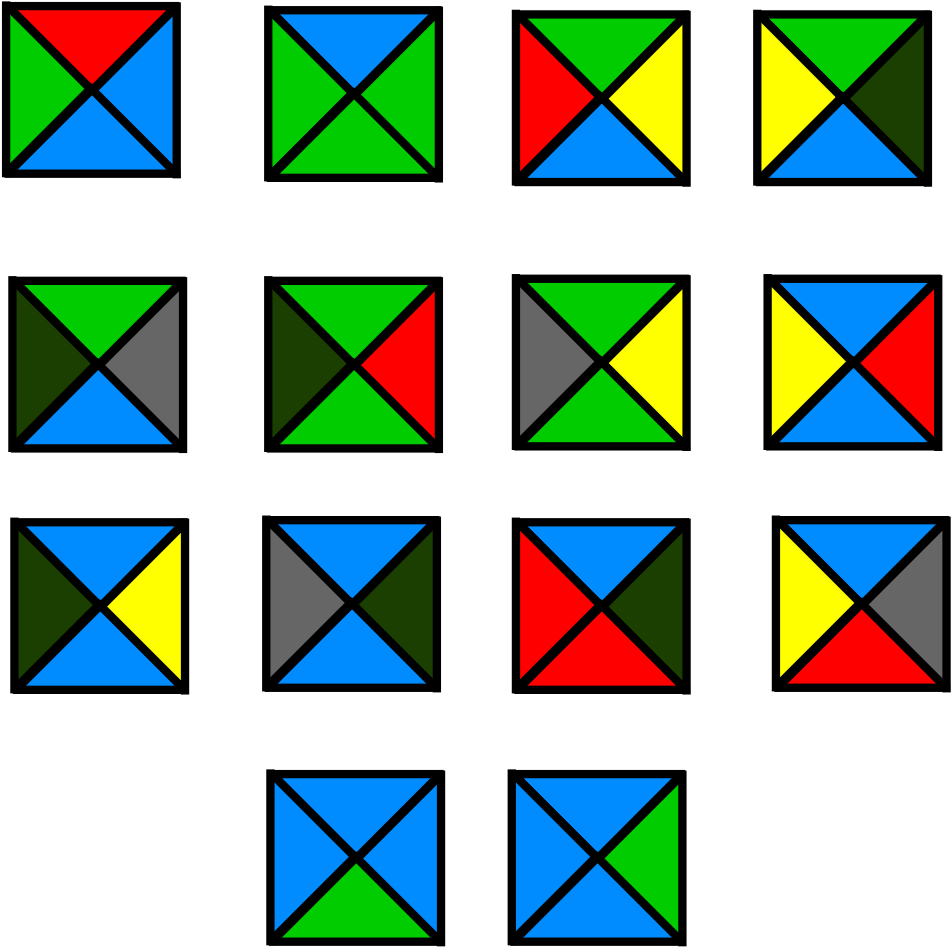 Wang 14 Tiles - Triangle (1032x1024), Png Download