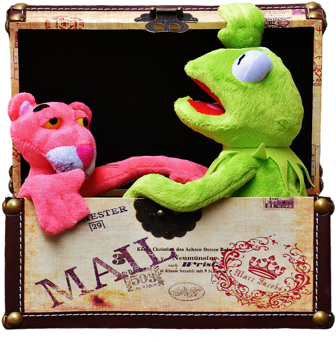 Plush Toys, Kermit, The Pink Panther, Toys, Box, Chest - Kermit The Frog (883x720), Png Download