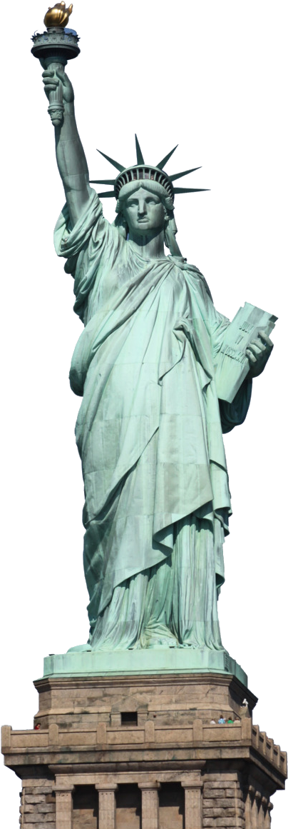 Imágenes - Statue Of Liberty (422x1162), Png Download