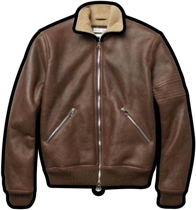 Coat Clipart Bomber Jacket - Leather Jacket (800x800), Png Download