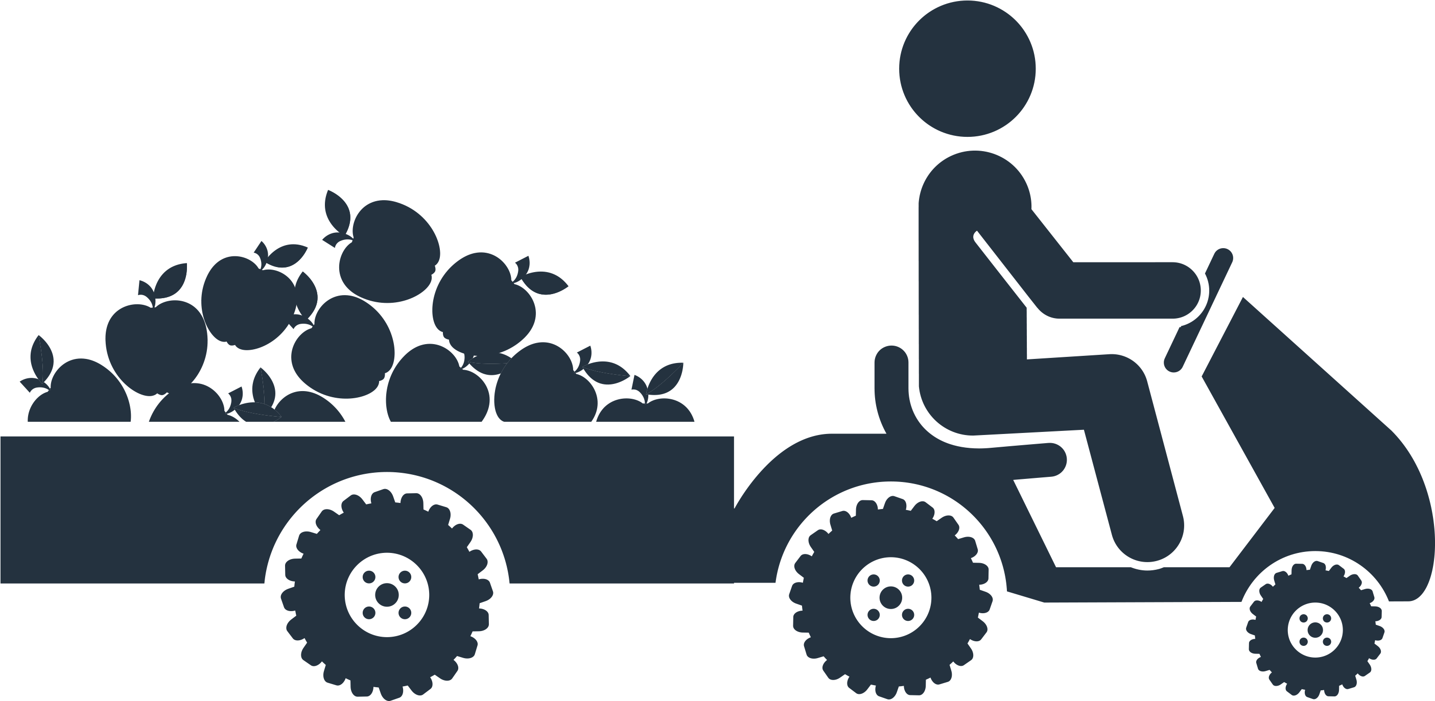 Pictogram Fruit Tree Clip Art Truck Silhouette - Odd Jobs (3000x3000), Png Download