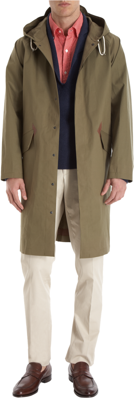 Transparent Raincoat Men - Overcoat (509x1272), Png Download