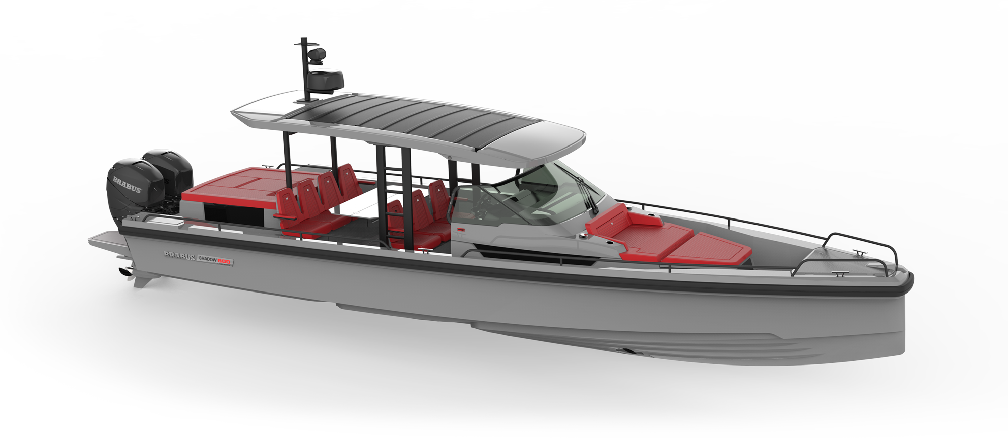 Shadow800 Grey - Brabus Shadow 800 Grey (2000x870), Png Download