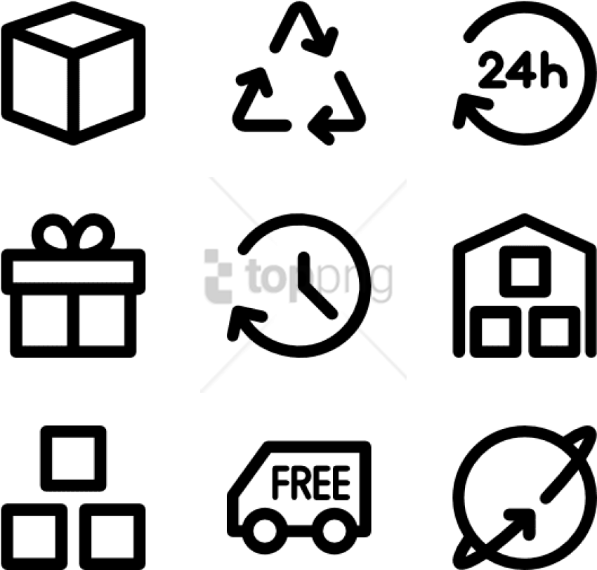 Free Png Logistic Delivery Icon Collection - Home Icon Pack Png (850x812), Png Download