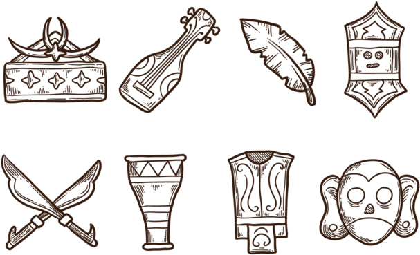 Dayak Icons Vector - Dayak Shield Vector (700x490), Png Download